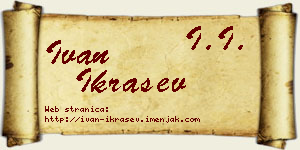 Ivan Ikrašev vizit kartica